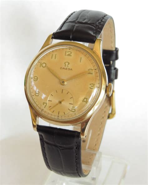 1951 gold omega black dial watch for sale|OMEGA 1950.